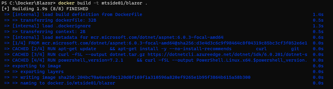 docker build