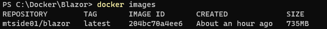 docker images