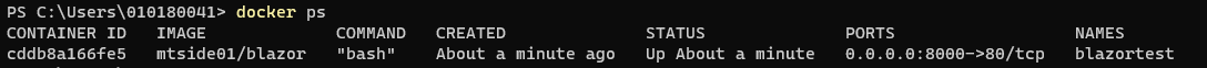docker ps