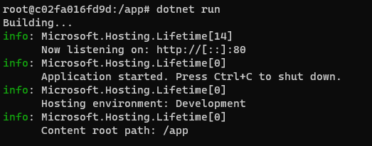 dotnet run