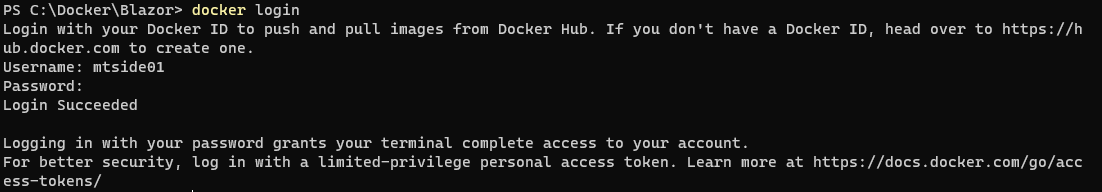 docker login