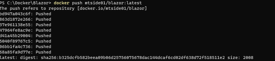 docker push