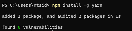 install yarn