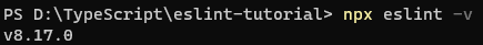 eslint -v