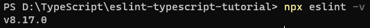 eslint -v