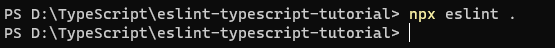 npx eslint .